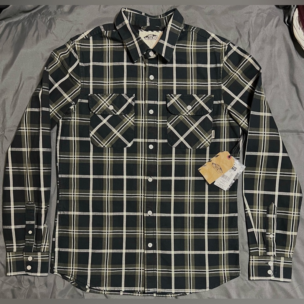Vans Wade Heavy Weight Plaid Button Up Size S